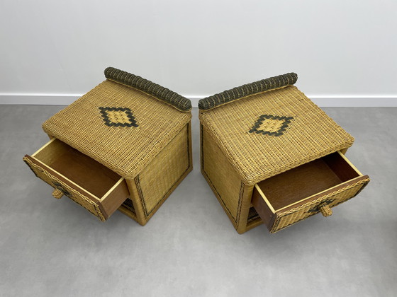 Image 1 of 2 comodini in vimini