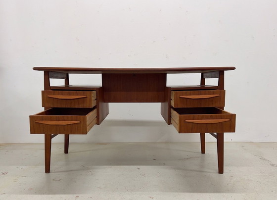 Image 1 of Gunnar Nielsen Teak Desk for Tibergaard, 1960s.