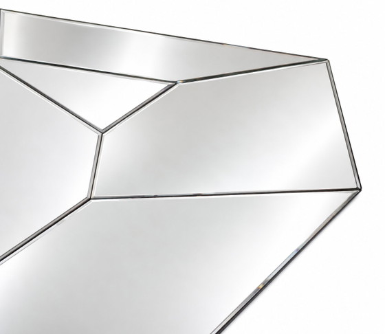 Grote Asymmetrische Wandspiegel met Hedendaags Italiaans Multifacet Ontwerp – Glass (photo 4 of 9)