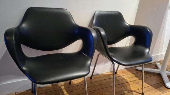 Image 1 of Conjunto de 2 sillas orgánicas originales (Eames y Saarinen) – Modernismo de mediados de siglo, década de 1960