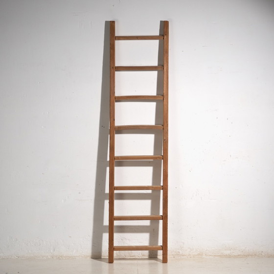 Escalera antigua de madera de pino, Europa Central, circa 1920, Objetos decorativos, Rustic (foto 4 de 7)