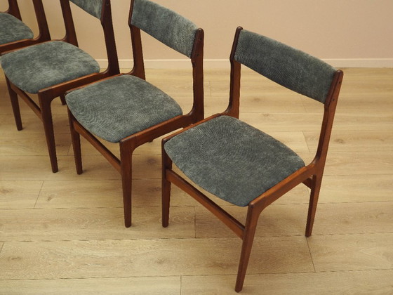 Image 1 of Set di quattro sedie in teak, design danese, anni '70, prodotte in Danimarca.
