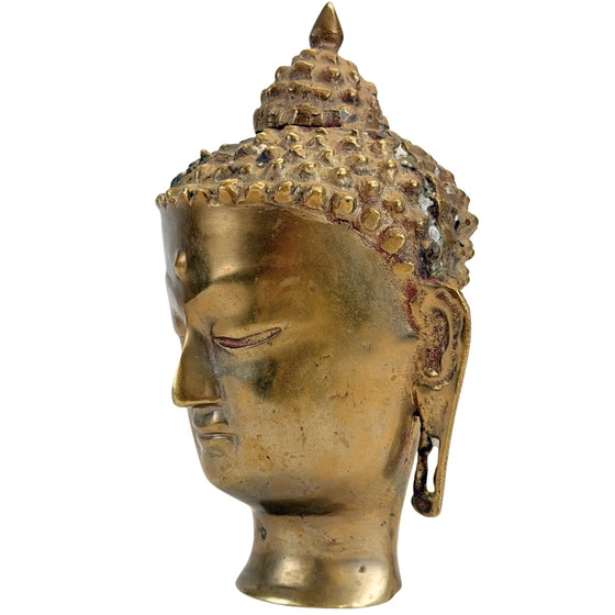 Cabeza de Buda de Bronce al Estilo Nepalí-Himalayo Inspirado – Esculturas, Bronze (photo 8 of 9)