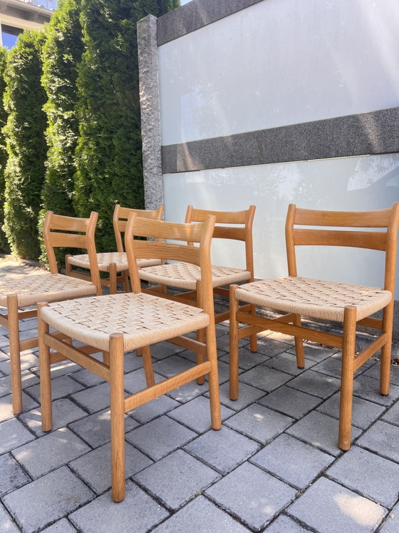 Set van 5 Vintage Mid Century Design Stoelen Børge Mogensen Deens Eiken – C.M. Madsens Fabriker (photo 4 of 8)