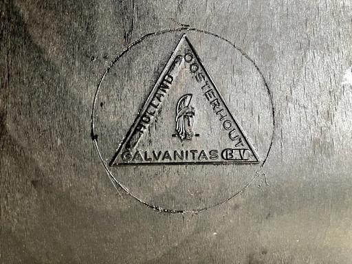 Silla de diseño original Galvanitas Oosterhout Holland / silla de oficina con 1 pata.