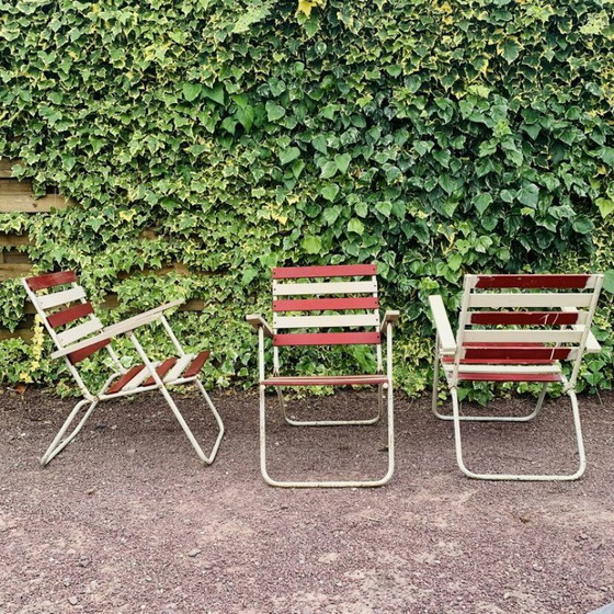 Image 1 of Set of 3 folding garden armchairs