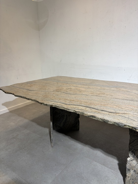 Image 1 of Vintage Quartzite Marble Dining Table