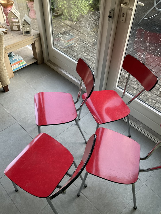 Image 1 of Chaises vintage en formica 4 pièces