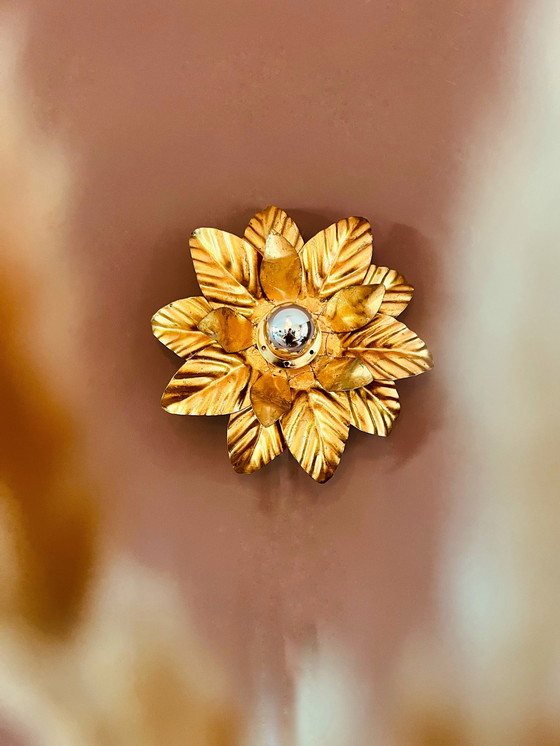 Image 1 of Bellissima lampada da parete a forma di foglia (Hans Kogl)