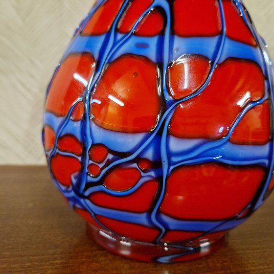 Goldan Talast vintage hand-blown glass vase, Blue (photo 10 of 13)