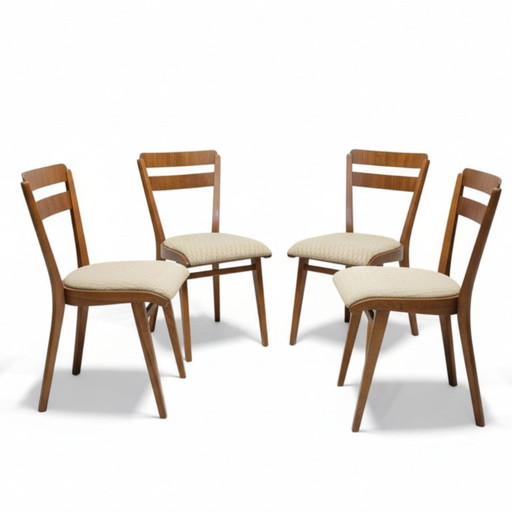 Set aus 4 Esszimmerstühlen im Mid-Century-Stil, Tschechoslowakei, 1960er Jahre