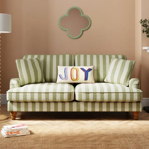 Striped Sofa Bed – Olive Green