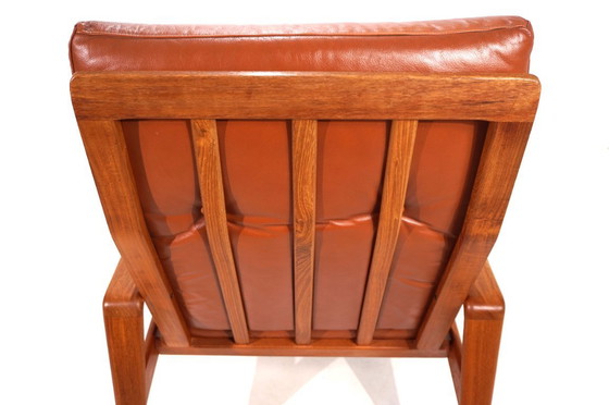 Image 1 of Poltrona Komfort in pelle di teak di Arne Wahl Iversen, 1960