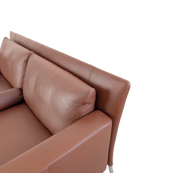 Original Walter Knoll Jason Sofa Couch Design Two-Seater Leather Li – 2 seaters, Metal (photo 7 of 10)