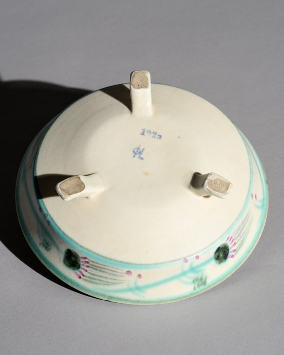 Image 1 of Margarete Heymann-Löbenstein Haël-Werkstätten Art Deco Ceramic Footed Bowl 1930s