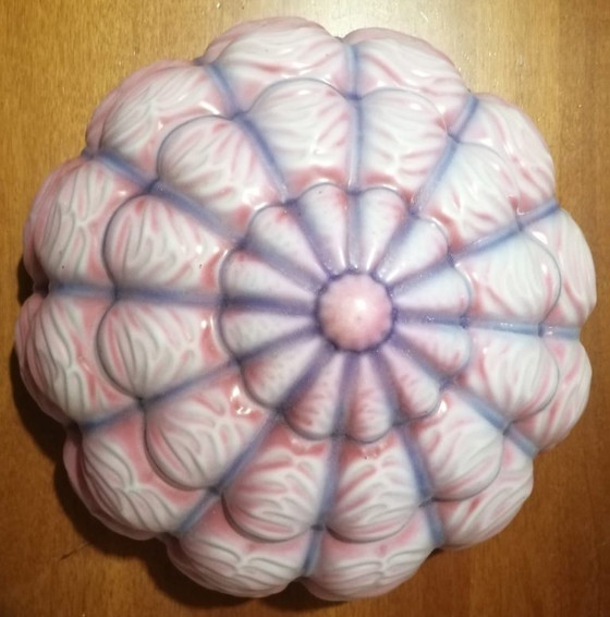 Image 1 of Art Nouveau kroonluchter met versierd opaalglas uit de jaren 30 en 40