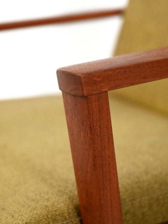 Image 1 of Coppia di poltrone danesi in teak con rivestimento verde