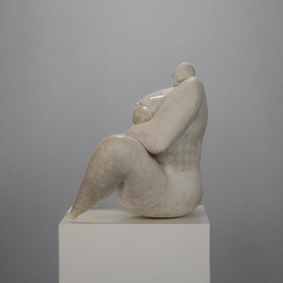 Expressive Ceramic Female Sculpture by Evelyn van Baarda, Netherlands, 1981 (photo 3 of 10)