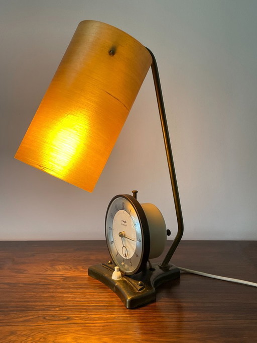 Lámpara de reloj vintage Pifco Timeside de los años 70