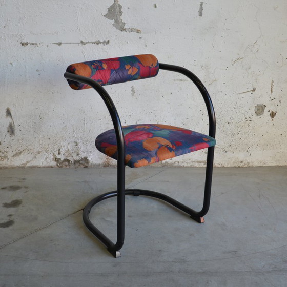 Image 1 of 3x sillas de tubo con estampado floral