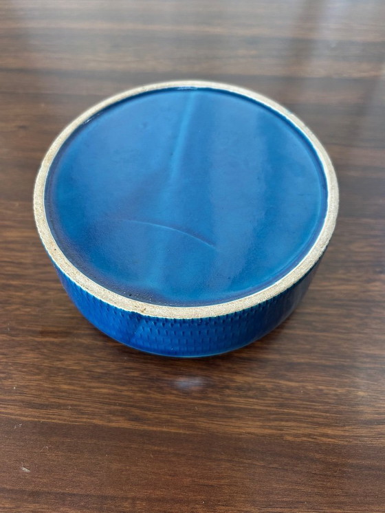 Image 1 of blauwe keramische asbak, 1970