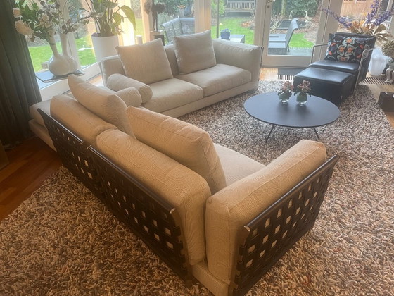 Image 1 of Flexform Cestone composizione angolare/2 panche con poggiapiedi