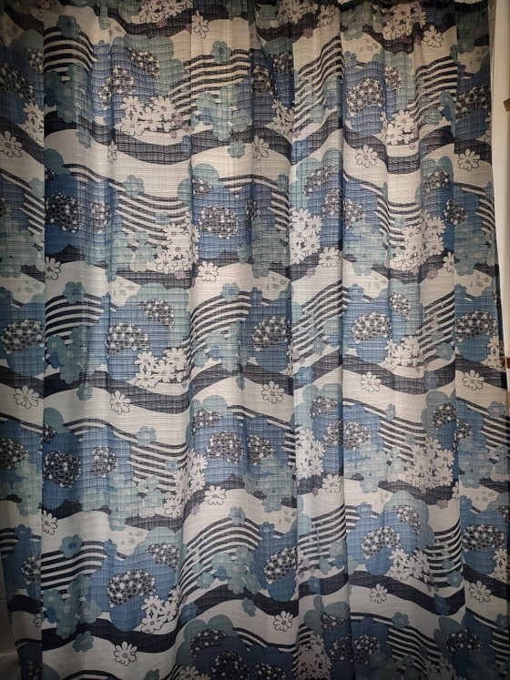Image 1 of Grote vintage retro Japanse gordijnen uit de jaren 70