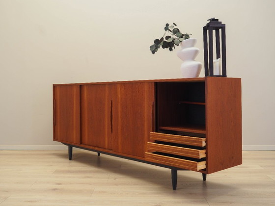 Image 1 of Teakhouten dressoir, Deens ontwerp, jaren 70, fabrikant: Denemarken