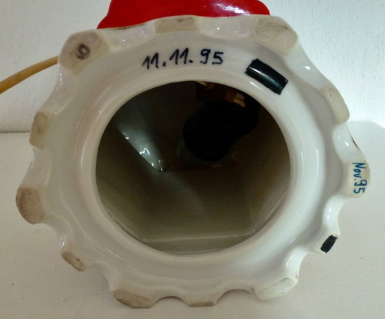 Image 1 of Vintage Perfume Lamp / Smoke Dispeller in the Shape of a Chinese Pagoda - Porcelain.