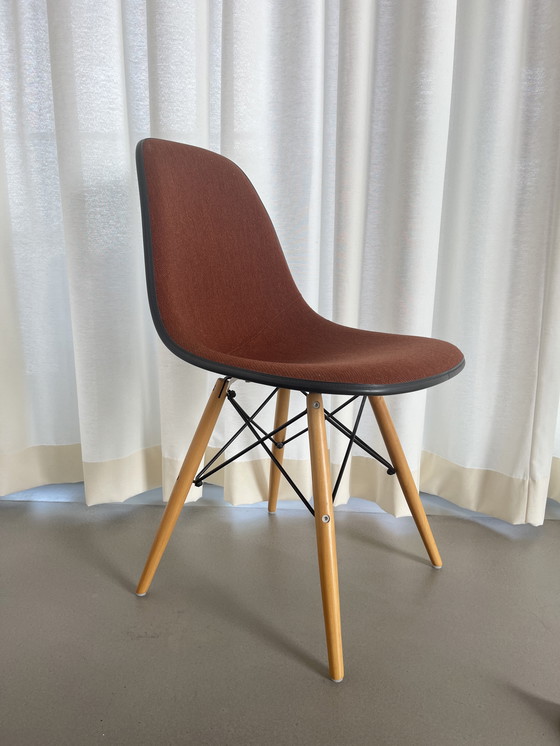 Image 1 of Authentic Vintage Eames DSW Upholstered Side Chair