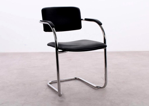 4x Lande Cole chaise de conférence noire