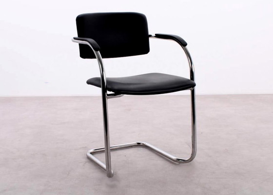 Image 1 of 4x Sedia da conferenza Lande Cole nera