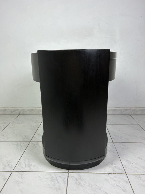 Image 1 of Table d'appoint McGuire San Francisco, bois massif laqué noir