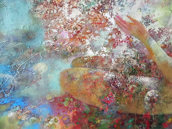 Original Oil Painting Abstract Expressionism Symbolism Girl Spring – Paintings & Drawings, Canvas (photo 9 of 10)