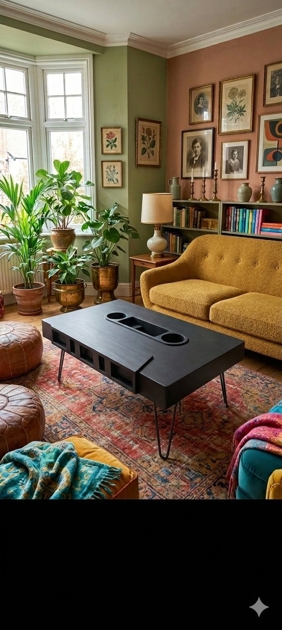Image 1 of Mesa de centro hecha a mano con forma de casete: diseño único del fabricante de muebles (#3)