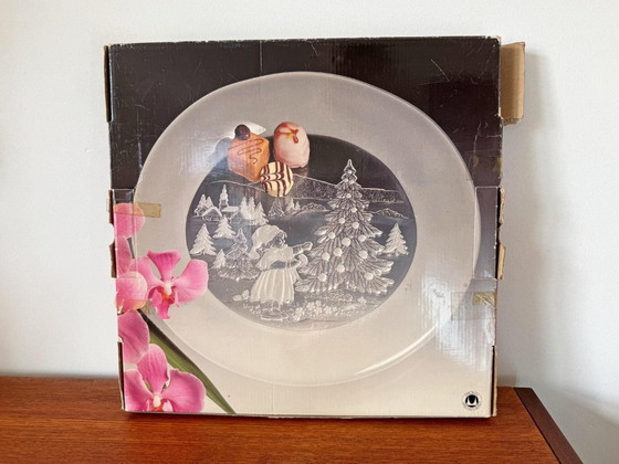 1x Large Vintage Walther Glass Christmas Serving Dish / Plate – Tableware (photo 2 of 7)