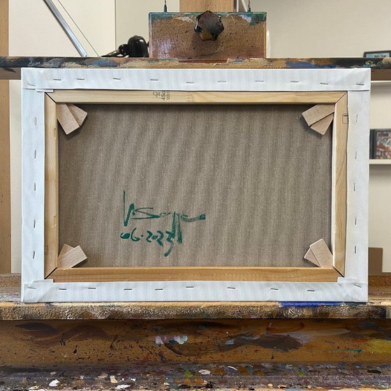 Image 1 of Strada di campagna, pezzo unico, dipinto, dipinto a mano, pezzo unico, 45 x 30 cm, pittura acrilica su tela