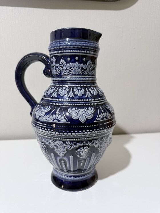 Pichet en céramique – Bleu et blanc – Objets déco, Ceramic (photo 2 of 5)