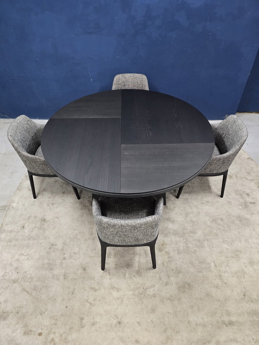 Ensemble de salle à manger design italien Poliform - Table Kensington