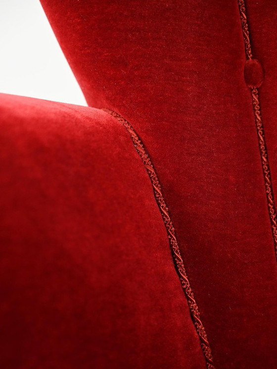 Image 1 of Coppia di poltrone svedesi con schienale a conchiglia degli anni '40