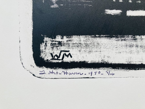 Image 1 of Wim Motz - Litografía de época - 1950 - Puerto