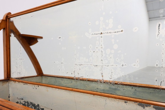 Image 1 of Art Deco buffet, planter or liquor cabinet in wood with mirror, France 1920s