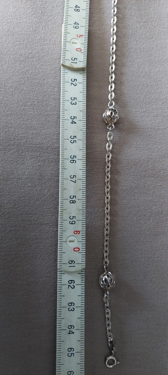 Image 1 of Beautiful Vintage Silver Makka-Peri Filigree Necklace – 65 cm (16 grams)