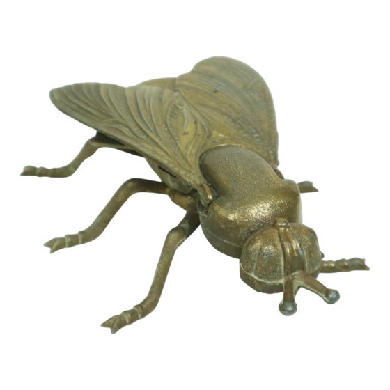 Image 1 of Vintage Copper Plated Fly Ashtray Sculpture