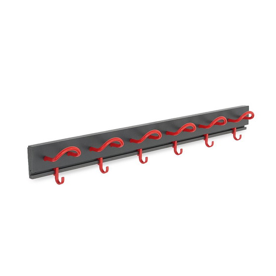 Image 1 of Black and red coat stand by Anna Castelli for Kartell, 1970s