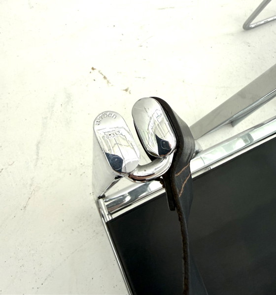 4x Vintage ‘Tamara’ Klapstoel, Arrben Italy ‘80 – Klapstoelen, Chrome, Leather (photo 9 of 13)