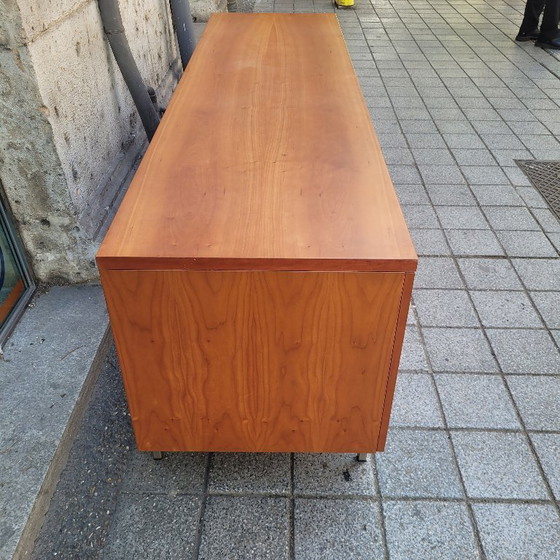 Image 1 of Sideboard / enfilada in walnut wood and steel, following George Nelson, Mid-century, 70’s
