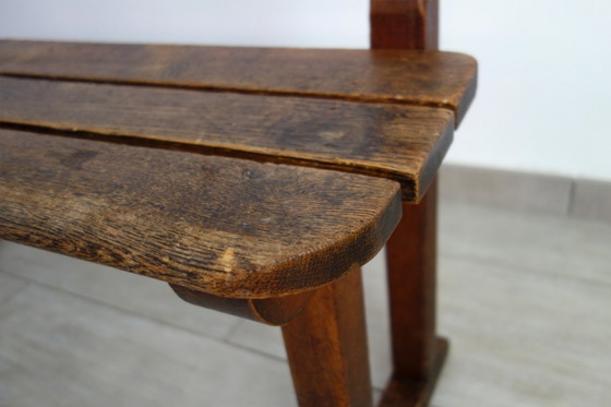 Image 1 of Rustic School Bench, 1950s