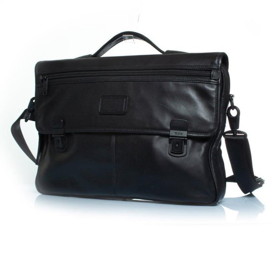 Image 1 of Tumi, Alpha slim flap leather brief bag