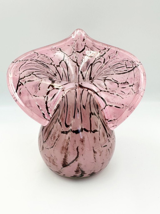 Image 1 of Murano style hand-blown glass vase